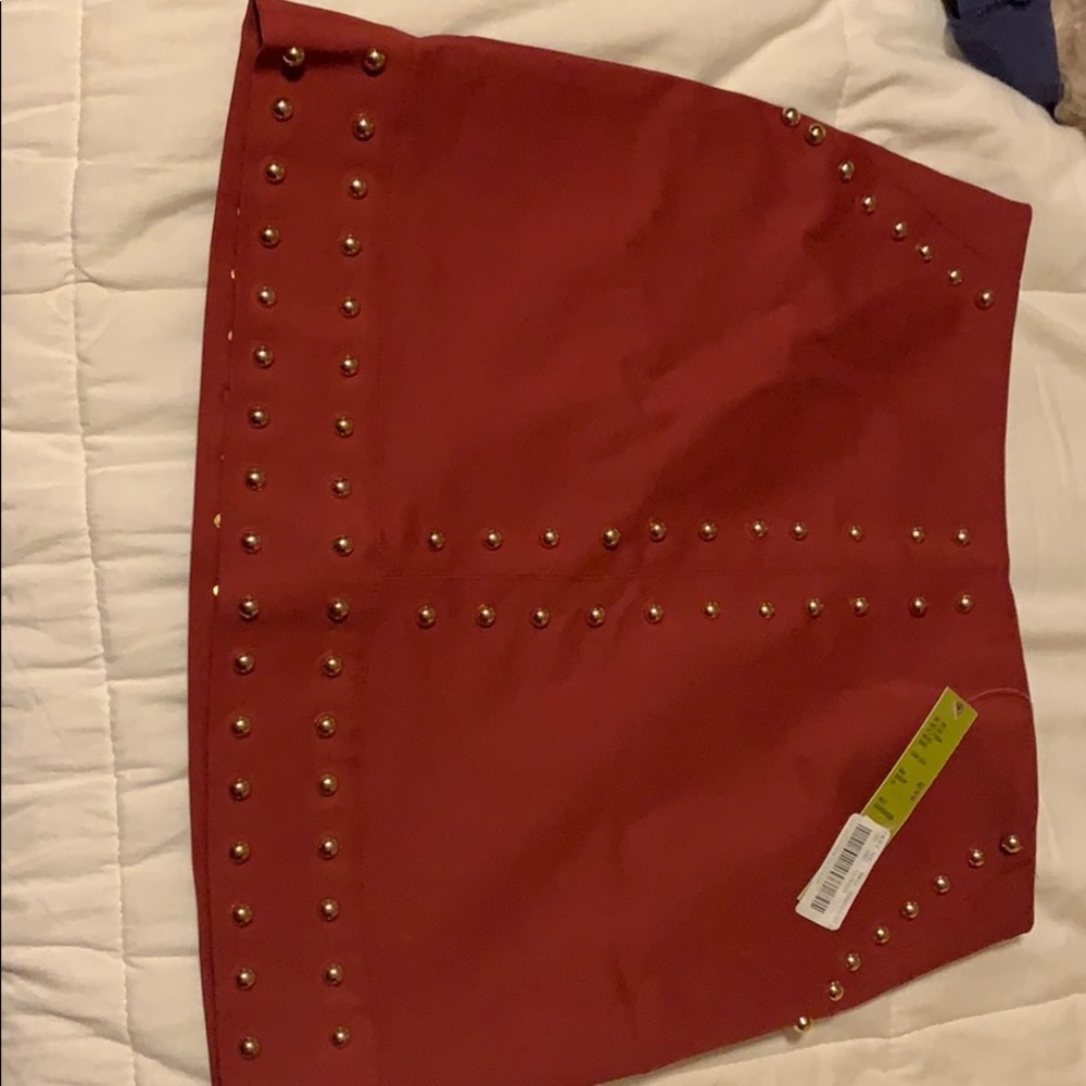 Gianni Bini Marron red mini skirt
